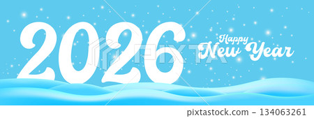 2026 happy New year banner design template with snow background and greeting text and number 2026 . Cartoon 2026 New year day poster, wide banner, card, background, banner, label png with quote 2026 happy New year banner design template with snow background and greeting text and number 2026 . Cartoon 2026 New year day poster, wide banner, card, background, banner, label png with quote 134063261