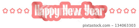 happy New year wide horizontal text sticker design isolated on white transparent background. Vintage New year day motto sticker, tag, retro label, banner, ribbon, label png with quote. New year text happy New year wide horizontal text sticker design isolated on white transparent background. Vintage New year day motto sticker, tag, retro label, banner, ribbon, label png with quote. New year text 134063303