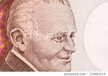 Castelo Branco a closeup portrait from Brazilian money Castelo Branco a closeup portrait from Brazilian money 134063519