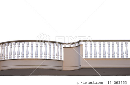 Stone railings isolated Stone railings isolated 134063563