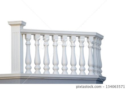 Stone railings isolated Stone railings isolated 134063571
