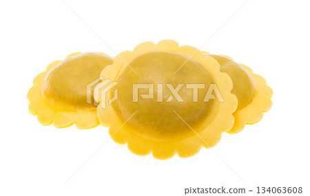 Italian ravioli isolated Italian ravioli isolated 134063608