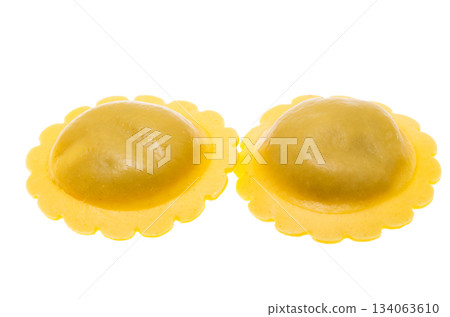 Italian ravioli isolated Italian ravioli isolated 134063610