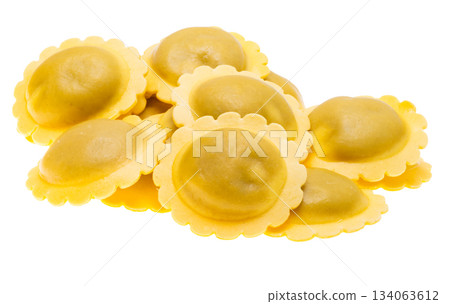 Italian ravioli isolated Italian ravioli isolated 134063612