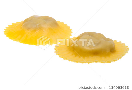 Italian ravioli isolated 134063618