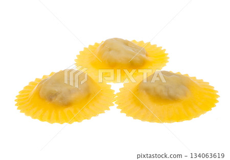 Italian ravioli isolated Italian ravioli isolated 134063619