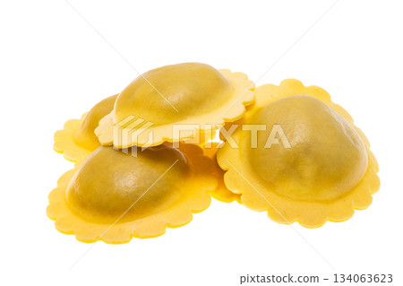 Italian ravioli isolated Italian ravioli isolated 134063623