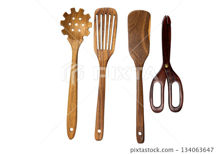 Wooden spoon isolated Wooden spoon isolated 134063647