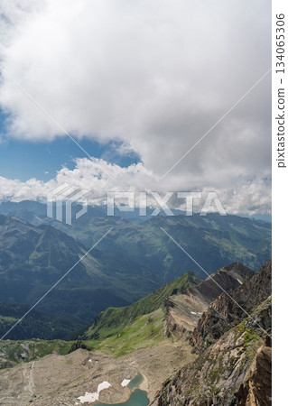 Majestic Alpine Vista Discovering the Beauty of Kaprun, Austria Alps Mountain Range 134065306