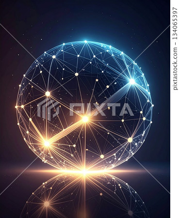 發光球體插圖 發光球體插圖 134065397