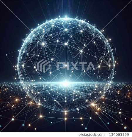 發光球體插圖 134065399
