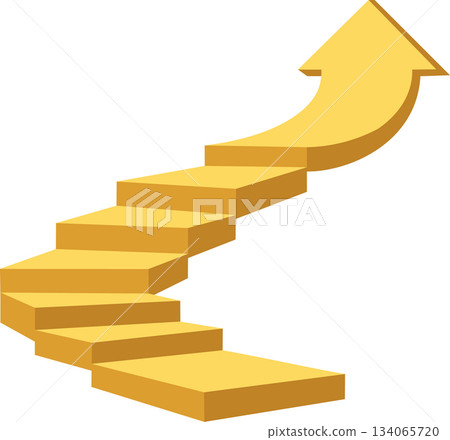 Golden Arrow Staircase to Success 134065720