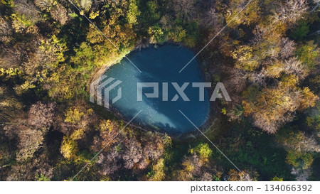 Aerial Drone Landscape of Popovicko Lake Aerial Drone Landscape of Popovicko Lake 134066392