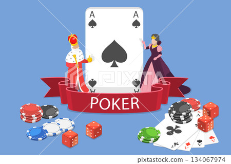 3D Isometric Flat Vector Illustration of Poker, Cards With Diamond, Ace, Jack, King, And Queen For Playing Game 3D Isometric Flat Vector Illustration of Poker, Cards With Diamond, Ace, Jack, King, And Queen For Playing Game 134067974