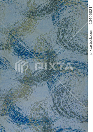 Light Blue Melange Texture with Navy and Gold Lurex Pile Whirls Light Blue Melange Texture with Navy and Gold Lurex Pile Whirls 134068214