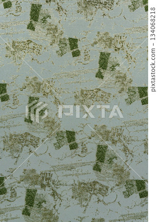 Upholstery Texture with Olive Green Pile and Golden Lurex Accent on Light Background. Upholstery Texture with Olive Green Pile and Golden Lurex Accent on Light Background. 134068218