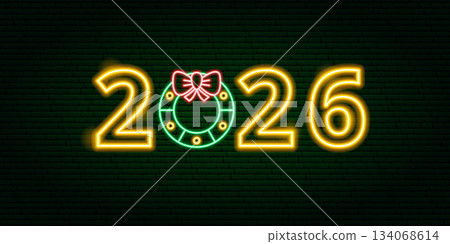 2026 Year Green Neon 134068614