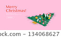 Merry Christmas Isometric Web Banner Merry Christmas Isometric Web Banner 134068627