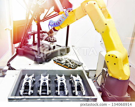 Robotic arm and measuring bench 134068914