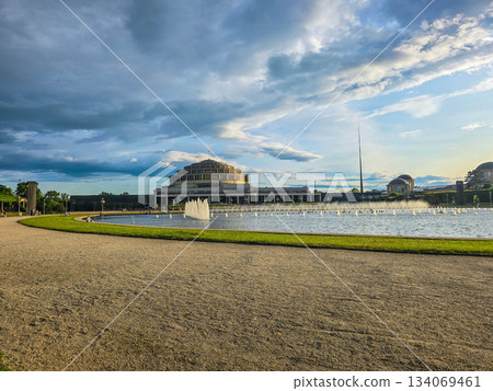 Majestic Fountain Urban Oasis in the City Center Majestic Fountain Urban Oasis in the City Center 134069461