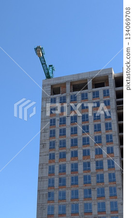 crane tower details, close view of crane structure showcasing architectural precision and safety crane tower details, close view of crane structure showcasing architectural precision and safety 134069708