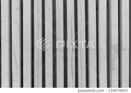 wall background with a battered wooden beam painted white, wall decoration and advertising space wall background with a battered wooden beam painted white, wall decoration and advertising space 134070045