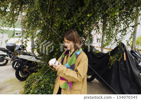 Urban professional selects portable foods for hectic daily routines Urban professional selects portable foods for hectic daily routines 134070345