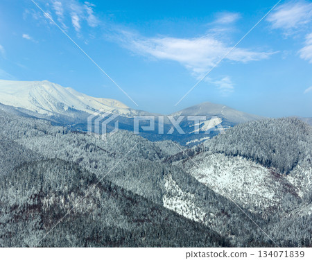 Winter snowy Carpathian mountains, Ukraine Winter snowy Carpathian mountains, Ukraine 134071839