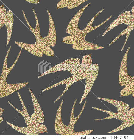 seamless pattern with hand drawn ink splashes 134071943