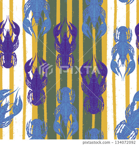 seamless pattern with stylized autumn leaves 134072092