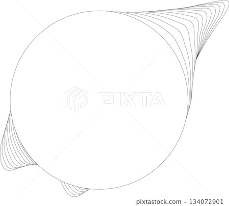 Circle white frame dynamic liquid overlapping for tag, badges, logo Circle white frame dynamic liquid overlapping for tag, badges, logo 134072901