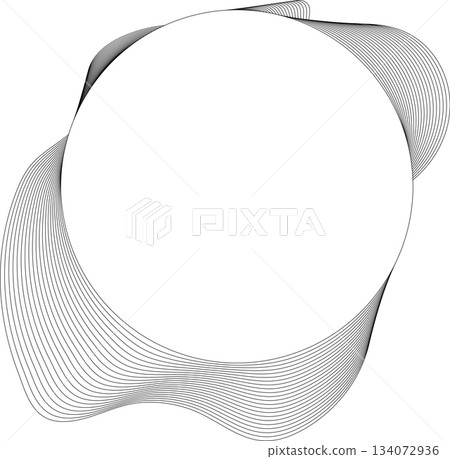 Circle white frame dynamic liquid overlapping for tag, badges, logo Circle white frame dynamic liquid overlapping for tag, badges, logo 134072936