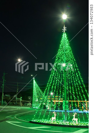 Illuminations in front of Nakanojo Station, Gunma Prefecture Illuminations in front of Nakanojo Station, Gunma Prefecture 134072983