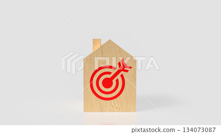 Real Estate Target Goal Investment Concept 3d render. Real Estate Target Goal Investment Concept 3d render. 134073087