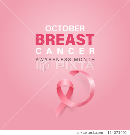 Breast Cancer Awareness Poster, Vector Illustration. October Pink Ribbon Illustration. Breast Cancer Awareness Month Square Banner with Silk Realistic Pink Ribbon. Health Campaign Background Breast Cancer Awareness Poster, Vector Illustration. October Pink Ribbon Illustration. Breast Cancer Awareness Month Square Banner with Silk Realistic Pink Ribbon. Health Campaign Background 134073491