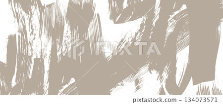 Artistic light gray brown distressed textured paint brush strokes vector background. Grunge pale beige coffee stain retro paintbrush stroke smear with spray texture for banner, surface, poster design Artistic light gray brown distressed textured paint brush strokes vector background. Grunge pale beige coffee stain retro paintbrush stroke smear with spray texture for banner, surface, poster design 134073571