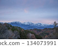 Autumn leaves and a view of the Northern Alps 134073991