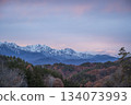 Autumn leaves and a view of the Northern Alps 134073993