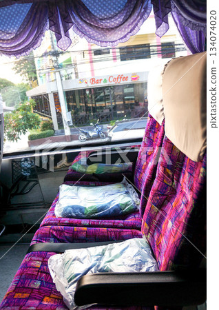 The interior of the express bus I took in Thailand 134074020