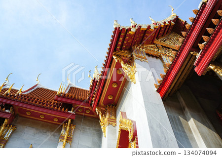 Historical building with traditional Thai design Historical building with traditional Thai design 134074094