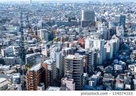 從東京三軒茶屋向西眺望城市景觀 134074183