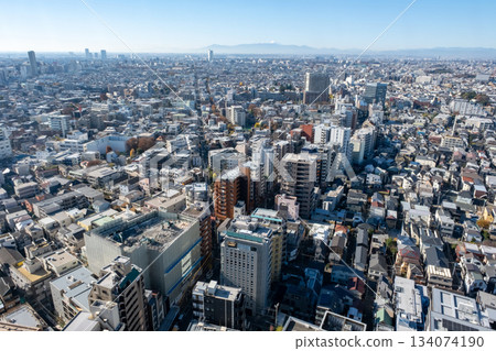 從東京三軒茶屋向西眺望城市景觀 134074190