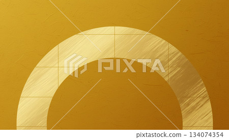 奢華的抽象設計背景，飾以金色圓形圖案 134074354