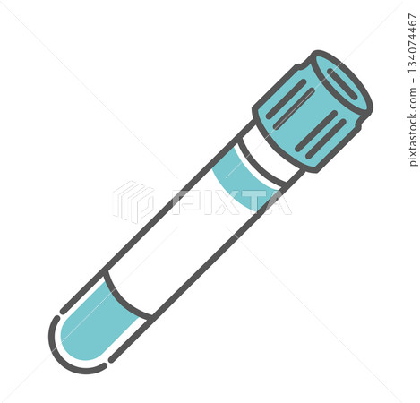 Illustration material of vacuum blood collection tube (Spitz) (blood test / specimen) Illustration material of vacuum blood collection tube (Spitz) (blood test / specimen) 134074467