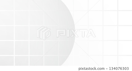White three-dimensional geometric pattern background 134076303