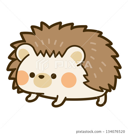 一隻可愛的刺猬的插圖 一隻可愛的刺猬的插圖 134076520