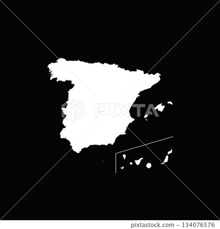 「西班牙」圖示系列，形狀為世界上某個國家的輪廓。 134076576