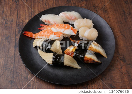 Assorted nigiri sushi Assorted nigiri sushi 134076686