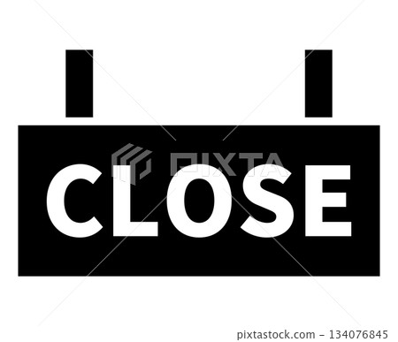 Simple CLOSE rhino icon black 134076845