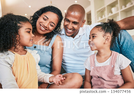 Children, parents and happy family bonding, relax and enjoy fun time together with mom, dad and young sisters in Brazil home. Happiness, youth support or child care from mother, father and kids smile Children, parents and happy family bonding, relax and enjoy fun time together with mom, dad and young sisters in Brazil home. Happiness, youth support or child care from mother, father and kids smile 134077456